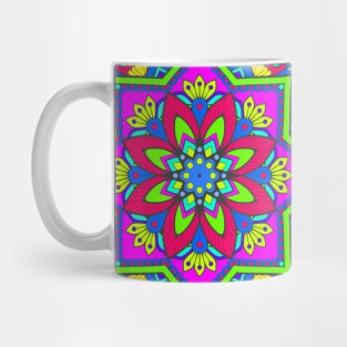 Bright Colorful Mandala Art Mug